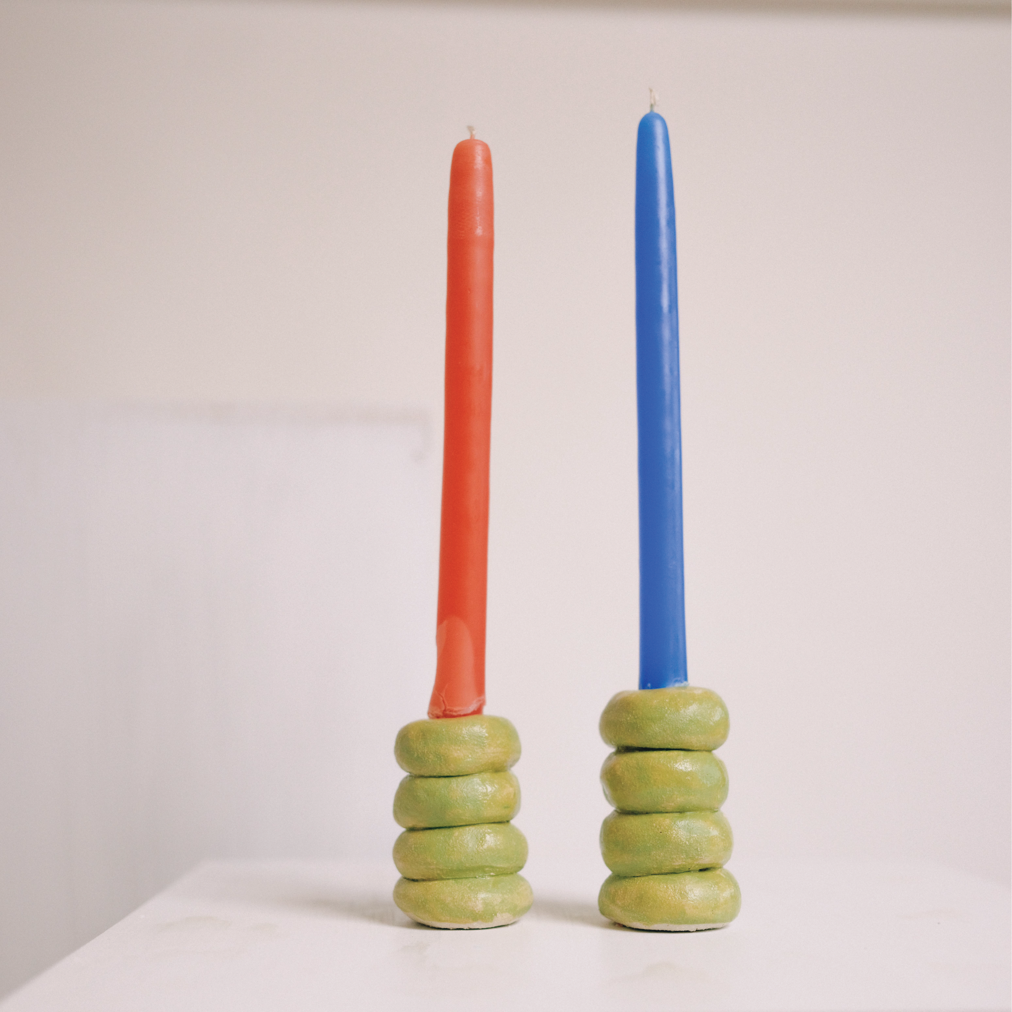 Stack Candle Holder in Green