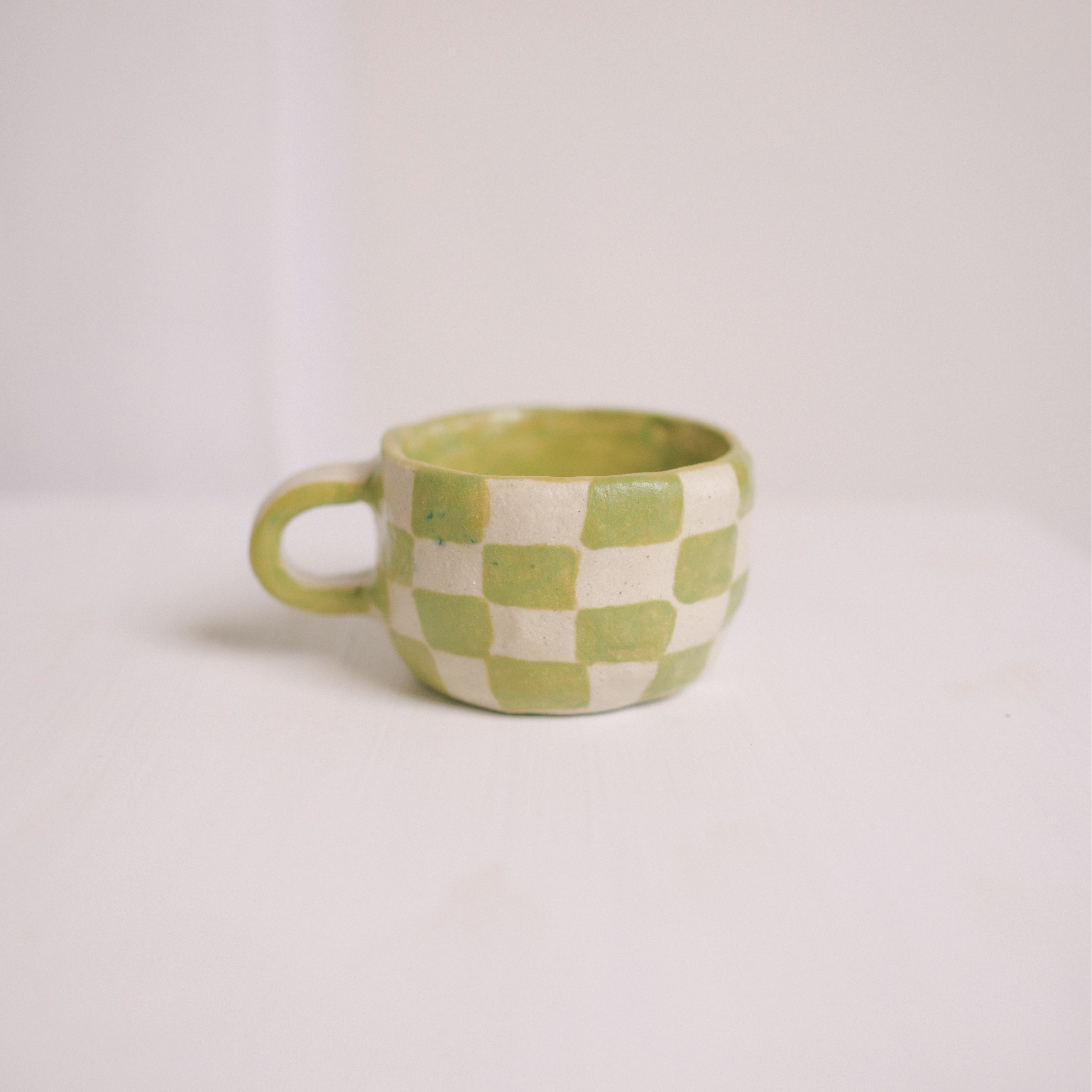 The Checkmate Mug in Matcha